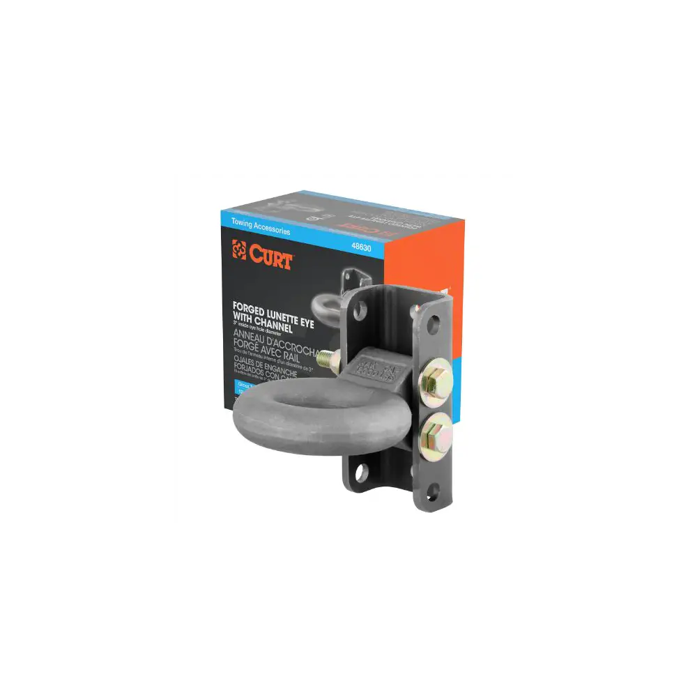 Adjustable Lunette Ring (12,000 lbs., 3" Eye, 7-1/2" Channel Height, Packaged) - CUR48630